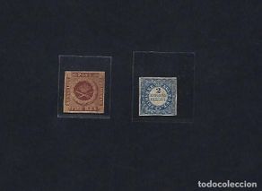 Timbres: DINAMARCA. Años 1851y 1854. Primera emisión del Reino de Dinamarca.